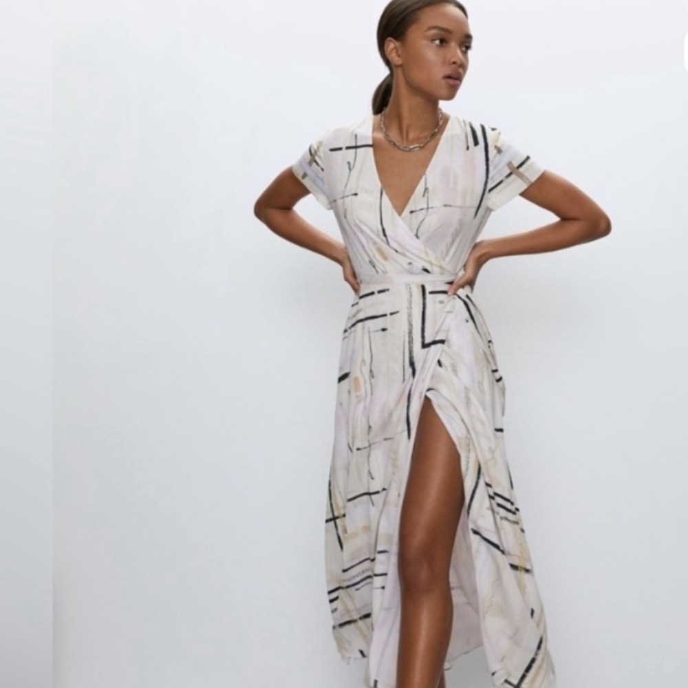 Aritzia Babaton slit wrap dress size XXS